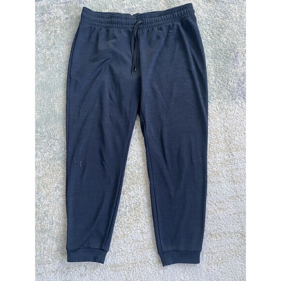 Under Armour Jogger Mens L Black Fleece Coldgear Loose Sweatpants - Picture 1 of 7
